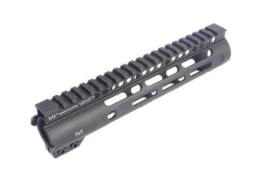 Midwest Industries 9.25in slim line M-LOK rail installs with a lightweight and effective friction lock system.